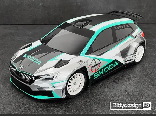 SKODA Fabia RS Rally2 Clear Body 1/10 Rally 190mm Hard 1,2mm