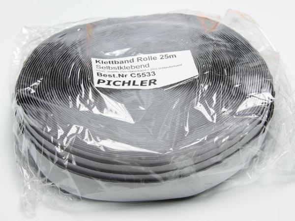 Klettband schwarz 1M
