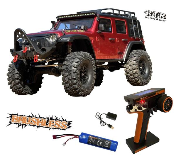 1:10 DF-04S PRO BL Crawler matallic Rot – Brushless RTR