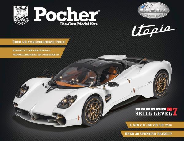 1:8 POCHER Pagani Utopia Coupé – Bianco Perla
