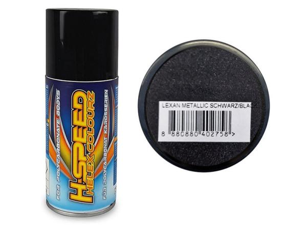 Lexan Spray metallic schwarz / black 150ml H-SPEED