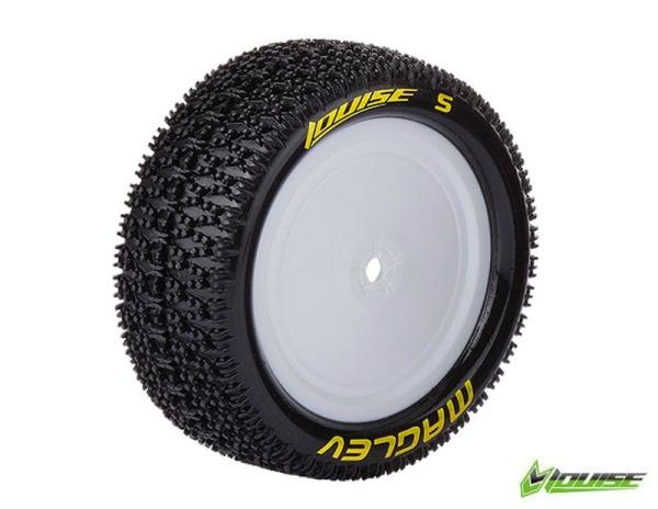 E-Maglev Reifen supersoft auf 2.2 Felge weiß 12mm (2) LOUISE 1/10 Elektro Buggy 4WD vorne