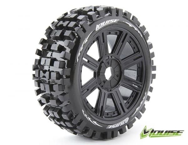 B-ULLDOZE SOFT SPEICHEN-FELGE SCHWARZ (2) *J* VERBRENNER 1:8 OFFROAD LOUISE