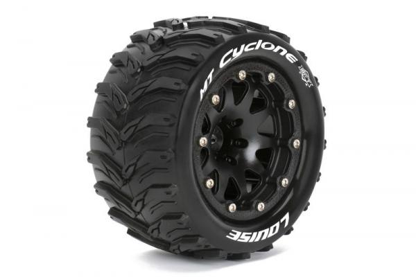 MFT MT-CYCLONE BEAD-LOCK-FELGE SCHWARZ 1/2 OFFSET (2) 12MM 1/10 MONSTE TRUCK TRUCK 2,8 LOUISE
