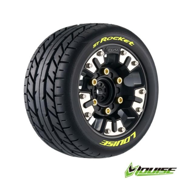 ST-Rocket auf Felge schwarz 12mm Removable Hex (0&1/2) (2) LOUISE TRX Mini-MAXX / XRT