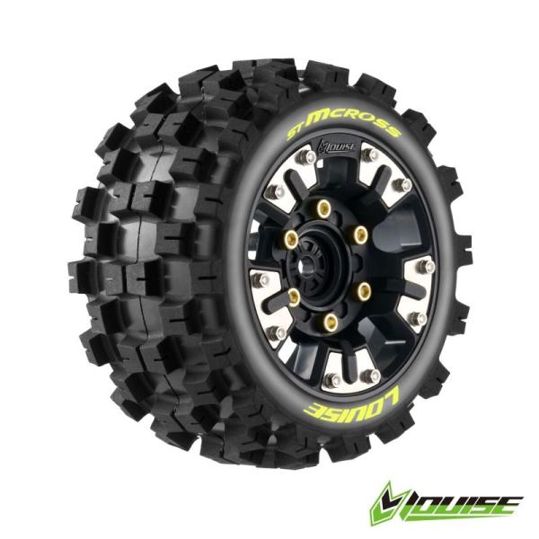 ST-MCROSS auf Felge schwarz 12mm Removable Hex (0&1/2) (2) LOUISE TRX Mini-MAXX / XRT