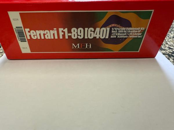 1:12 Ferrari F1-89 1989 Brazilian GP #27 N.Mansell / #28 G.Berger Model Factory Hiro | No. K-694
