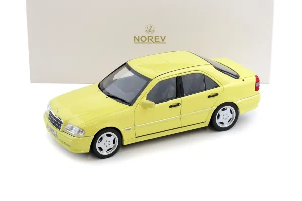 1:18 Norev Mercedes C36 AMG W202 Sedan 1993 Light Yellow - Limited 200 Pcs.