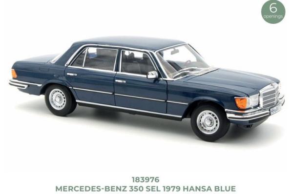 1:18 Mercedes-Benz 350 SEL 1979 Hansa Blue