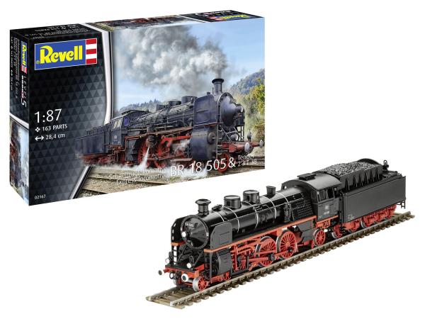 1:87 Schnellzuglokomotive BR 18 505 mit Tender 2'3' T38 Revell Modellbausatz