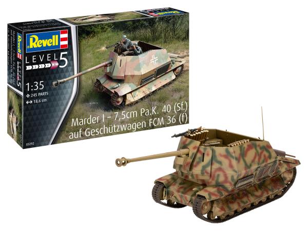 1:35 Marder I - 7,5cm Pa.K. 40 (Sf.) auf FCM 36(f) Revell Modellbausatz