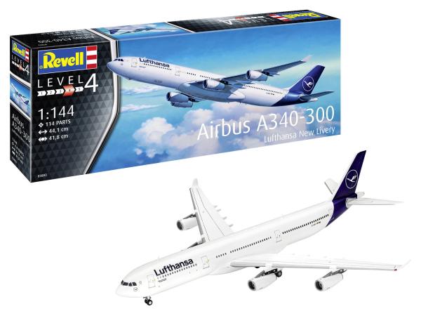 1:144  Airbus A340-300 "Lufthansa" New Livery Revell Modellbausatz