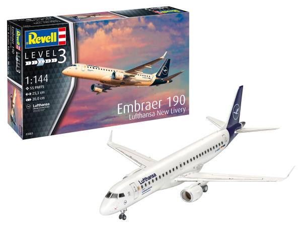 1:144 Embraer 190 "Lufthansa" New Livery Revell Modellbausatz