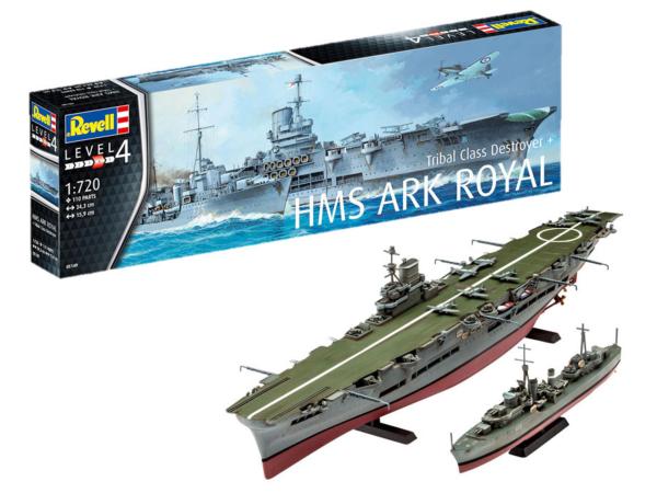 1:720 HMS Ark Royal & Tribal Class Destroyer Revell Modellbausatz