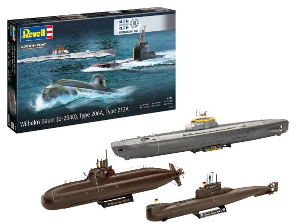 1:144 70 Jahre Bundeswehr:Wilhelm Bauer,Type 206A,Class2 Revell Modellbausatz