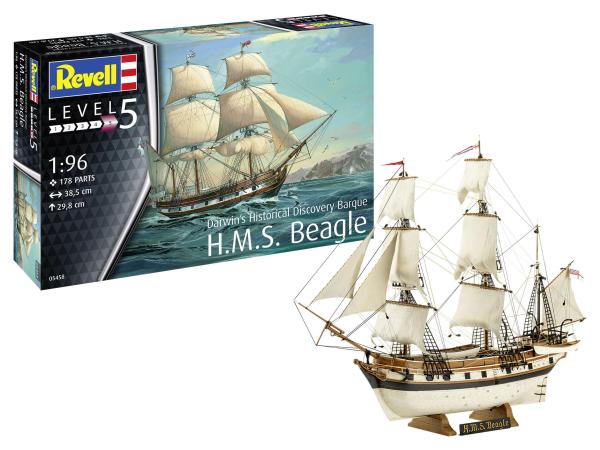 1:96 Darwin's Historical Discovery Barque H.M.S. Beagle