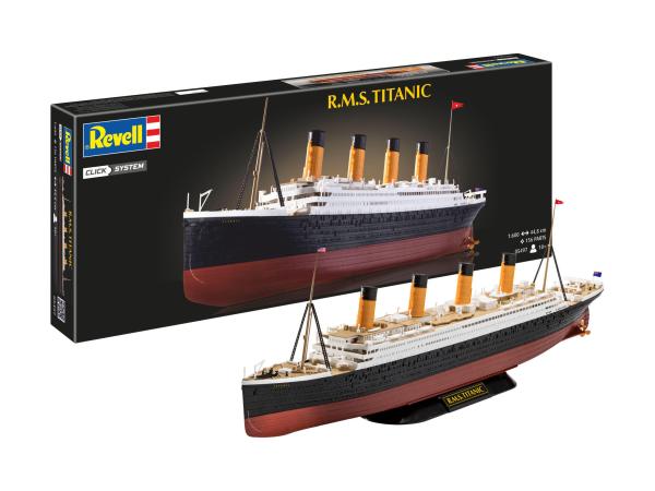 1:600 R.M.S. Titanic Click System Revell Bausatz zum Zusammenstecken mehrfarbig