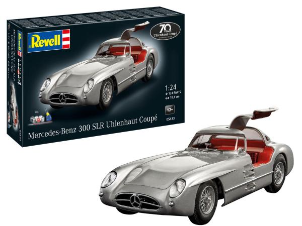1:24 Geschenkset Mercedes-Benz 300 SLR 70th Anniversary Revell Modellbausatz mit Basiszubehör
