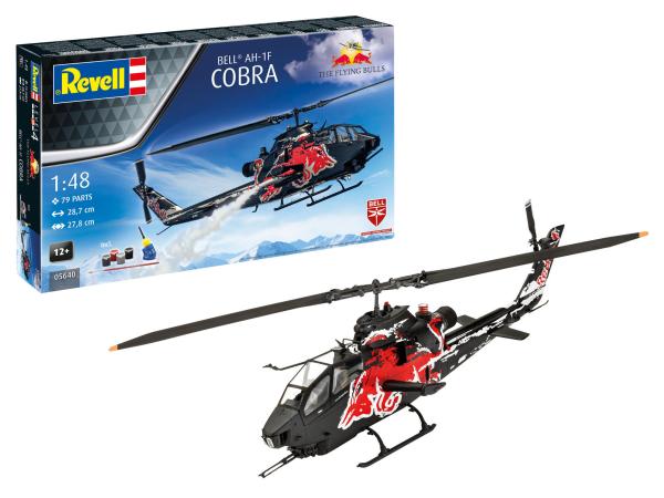 1:48 Gift Set Bell® AH-1F Cobra: Flying Bulls Revell Modellbausatz mit Basiszubehör