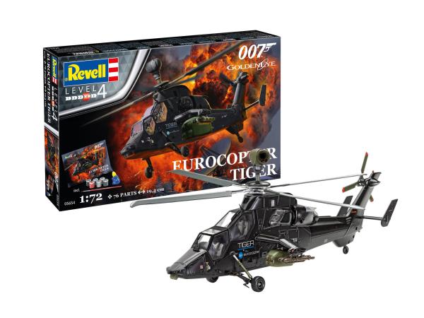 1:72 Geschenkset James Bond "Eurocopter Tiger" Revell Modellbausatz mit Basiszubehör