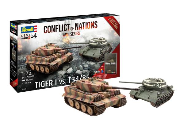 1:72 Geschenkset "Conflict of Nations WWII Series" Revell Modellbausatz mit Basiszubehör