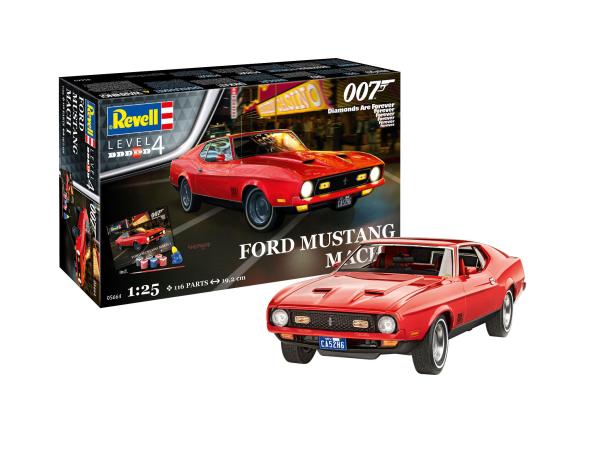 1:25 Geschenkset James Bond "Ford Mustang Mach I" Revell Modellbausatz mit Basiszubehör
