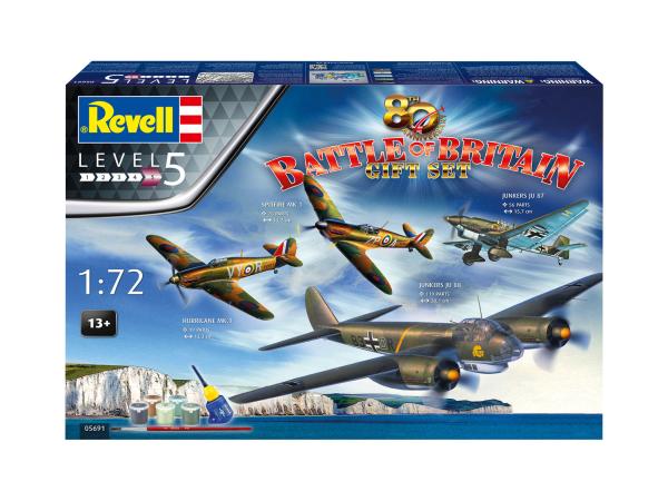 1:72 Geschenkset 80th Anniversary Battle of Britain Revell Modellbausatz mit Basiszubehör
