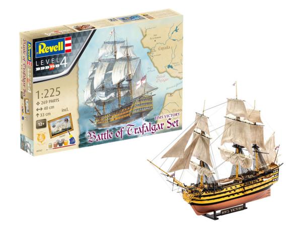1:225 Geschenkset "Battle of Trafalgar" Revell Modellbausatz mit Basiszubehör