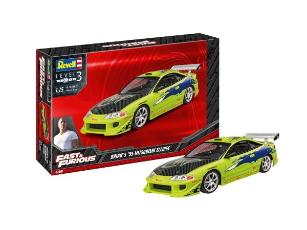 1:25 Fast & Furious Brian's 1995 Mitsubishi Eclipse Revell Modellbausatz