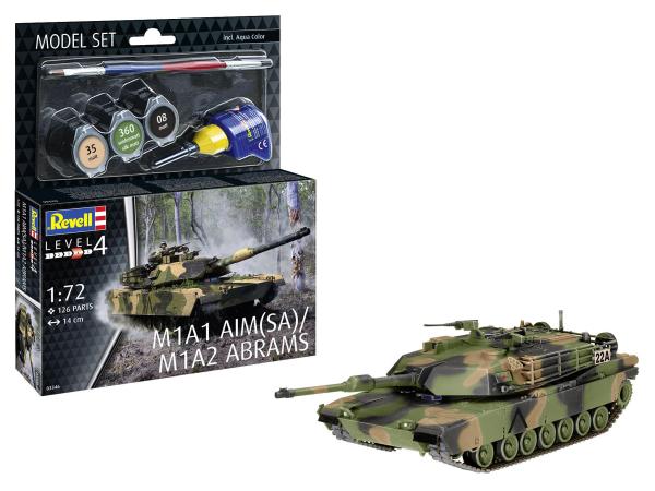 1:72 Model Set M1A1 AIM(SA)/ M1A2 Abrams Revell Modellbausatz mit Basiszubehör