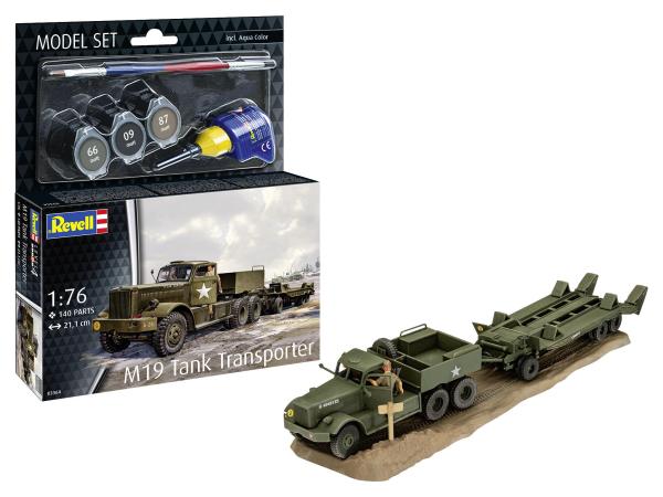 1:76 Model Set M19 Tank Transporter Revell Modellbausatz mit Basiszubehör