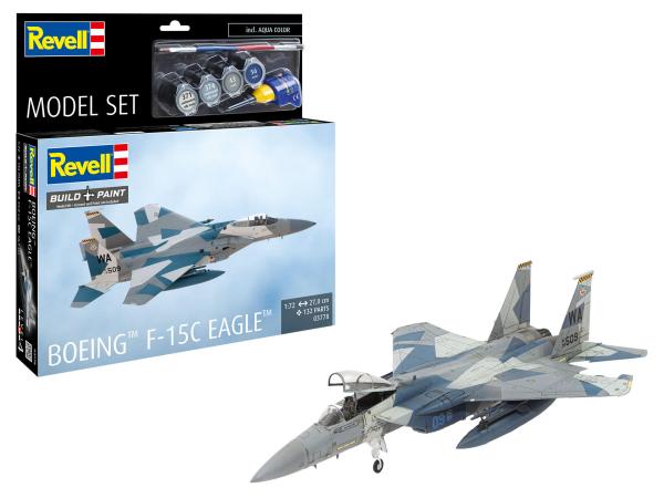 1:72 Model Set Boeing F-15C Eagle Revell Modellbausatz mit Basiszubehör