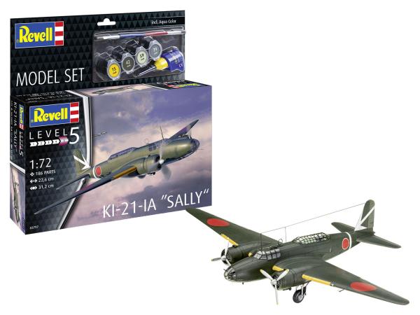1:72 Model Set Ki-21-la "Sally" Revell Modellbausatz mit Basiszubehör