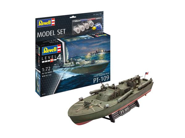 1:72 Model Set Patrol Torpedo Boat PT-109 Revell Modellbausatz mit Basiszubehör