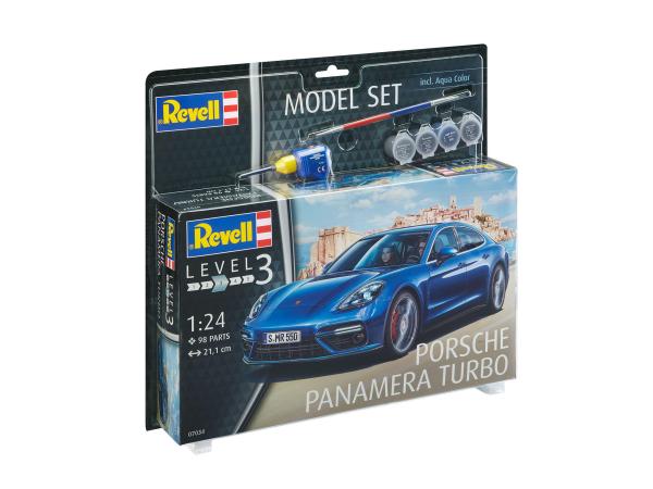 1:24 Model Set Porsche Panamera Turbo Revell Modellbausatz mit Basiszubehör