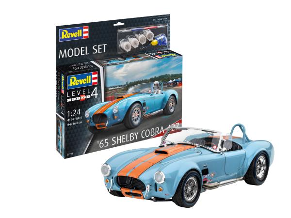 1:24 Model Set '65 Shelby Cobra 427 Revell Modellbausatz mit Basiszubehör