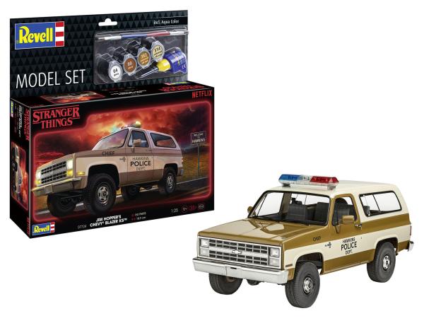 1:25 Model Set "Stranger Things" Chevrolet K5 Blazer Revell Modellbausatz mit Basiszubehör