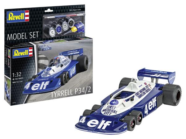 1:32 Model Set Tyrrell P34/2 6-Wheeler Revell Modellbausatz mit Basiszubehör