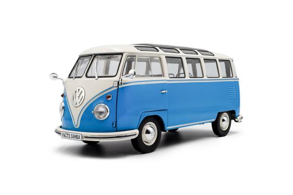 1:18 Volkswagen T1 Samba – BLUE / WHITE – 1962