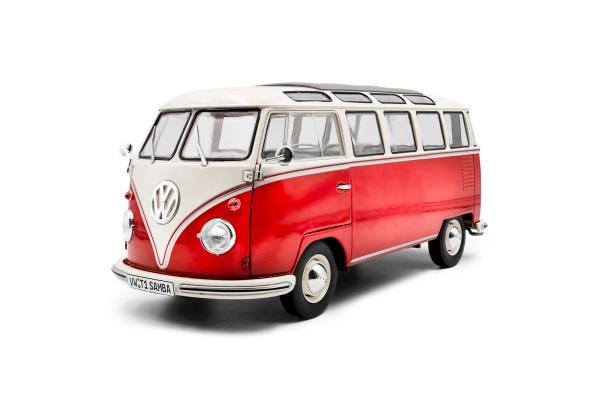 1:18 Volkswagen T1 Samba – RED / WHITE – 1962