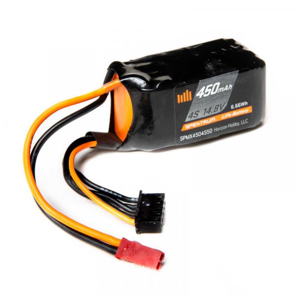 14.8V 450mAh 4S 50C LiPo Battery, JST