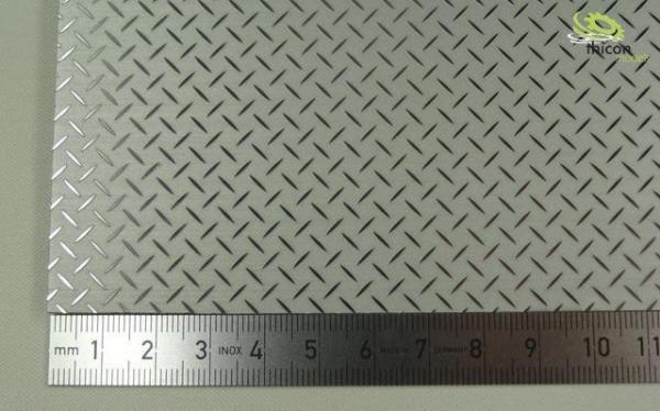 Riffelblech Edelstahl 20x30cm 0,35mm stark