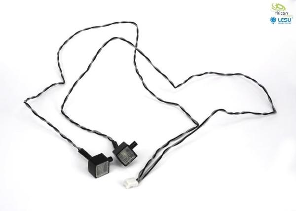 1:14 Arbeitsscheinwerfer rechteckig mit LED weiß, Paar