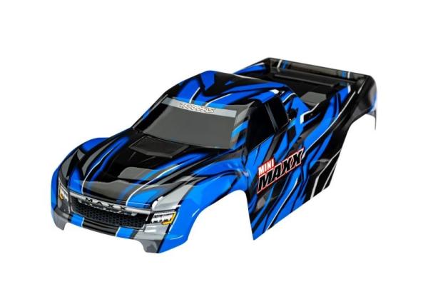 Karosserie blau mit Aufkleber & Clipless TRAXXAS Mini-Maxx