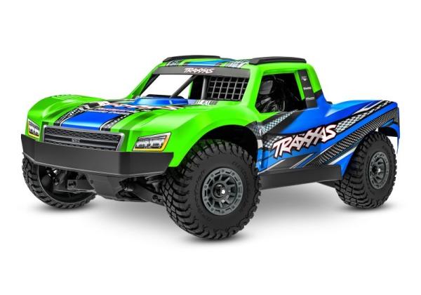 TRAXXAS MINI-Slash BL-2S 4x4 grün 1/16 Short Course RTR Brushless, HD-Teile, mit 2S Lipo/Lader