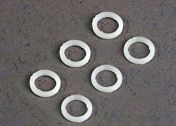 SLVR Beilagscheiben Kunststoff weiß 5x8x1mm (6) TRAXXAS 2WD&VXL Bandit, Rustler