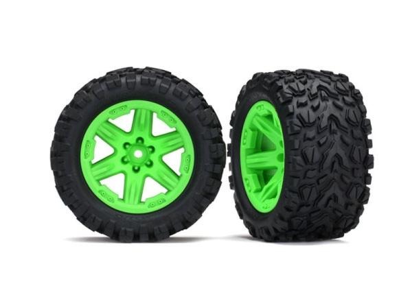 Talon EXT Reifen auf RXT 2.8 Felgen grün (2) TRAXXAS Rustler 2WD vorne/4x4 v/h (TSM rated)