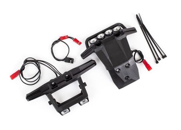 LED Licht-Set komplett (Bumper v/h & BEC Y-Kabel) TRAXXAS Rustler 4x4&VXL