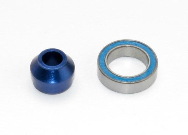 Lager-Adapter 6061-T6 Aluminium blau (1) TRAXXAS 4x4&VXL Rustler, Slash, Stampede, Rally