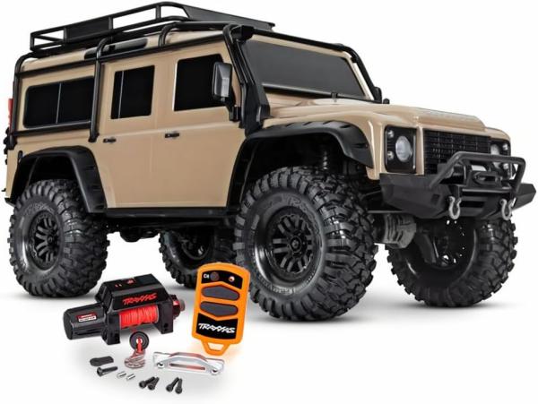 Traxxas TRX-4 Land Rover Defender Auto Sand mit Winde ohne Akku und Ladegerät